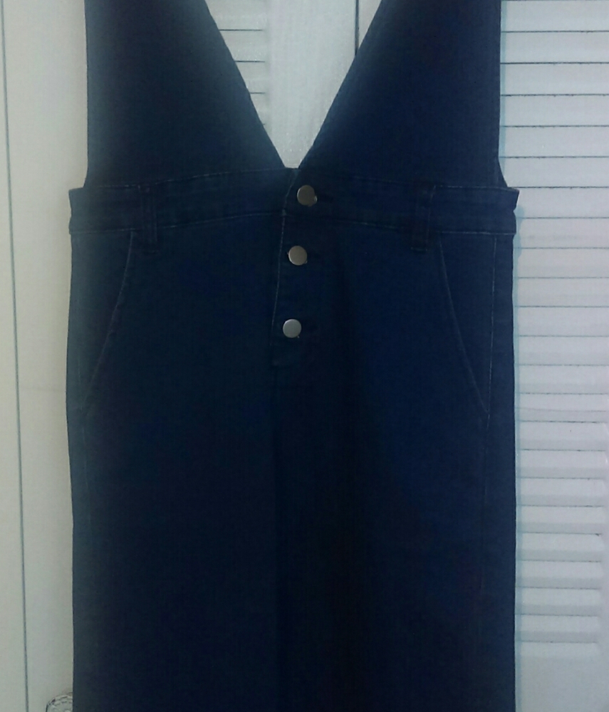 Pologram blue denim dress